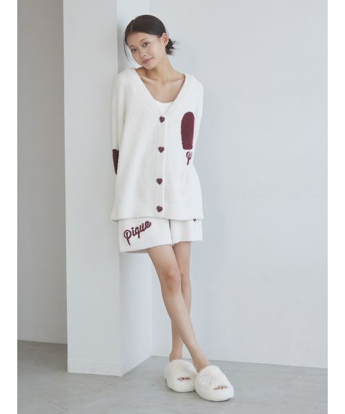 セール】【ONLINE限定】【UNISEX】ハートジャガードカーディガン