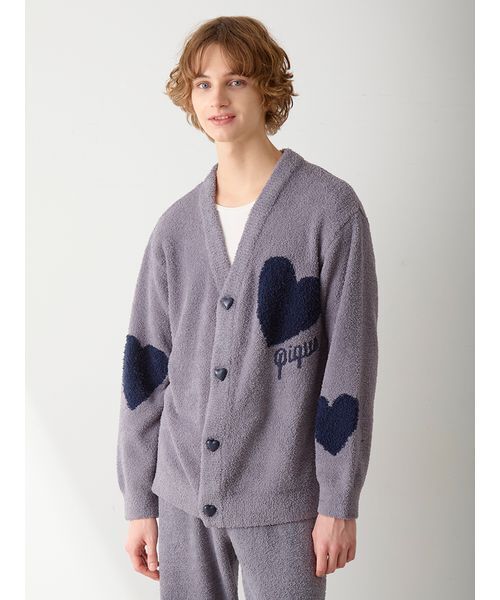 セール】【ONLINE限定】【UNISEX】ハートジャガードカーディガン