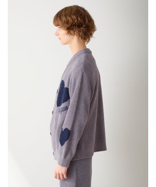 セール】【ONLINE限定】【UNISEX】ハートジャガードカーディガン