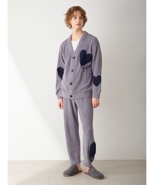 ジェラートピケ　万博限定　カーディガン ONLINE限定】【UNISEX】ハートジャガードカーディガン（ルームウェア