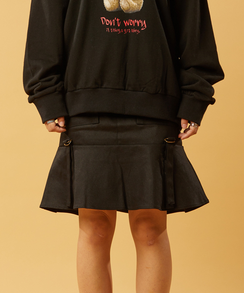 KOLEAT（コレット）の「ミディカーゴストラップフレアロングスカート[ブラック]（スカート・レディース・その他・SMALL/MEDIUM）」の2枚目の写真