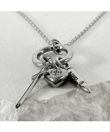 BLESSED BULLET（ブレスドブレッド）の「ss- マルチPサークルキーホルダー ネックレス-シルバー（ネックレス）」