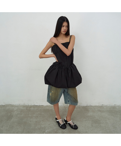 LCDC TM(エルシーディーシーティーエム)の「BRALETTE-DETAIL SLEEVELESS DRESS (BLACK)(ワンピース・レディース・ブラック・SMALL/MEDIUM)」の1枚目の写真