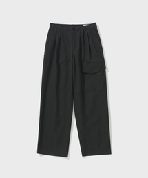 DOUBLE PLEATS BIG POCKET PANTS (BLACK)