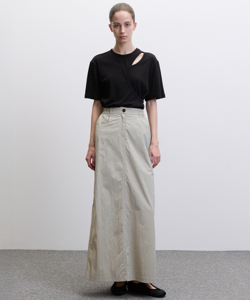 HAE BY HAEKIM（ヘバイヘキム）の「[アトリエ] ウエストバンディングロングスカート_ベージュ（スカート・レディース・その他・SMALL/MEDIUM）」の2枚目の写真