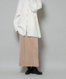 NANO universe | 刺繍ベロアカットナロースカート(セットアップ可)(スカート)