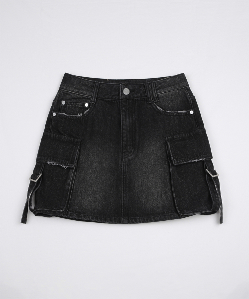 DECET WOMEN(デケット ウーマン)の「カーゴミニスカート DCSK004ブラックA(スカート・レディース・その他・X-SMALL/SMALL/MEDIUM)」の18枚目の写真