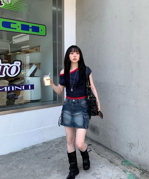 DECET WOMEN(デケット ウーマン)の「カーゴミニスカート DCSK004ブラックA(スカート・レディース・その他・X-SMALL/SMALL/MEDIUM)」の14枚目の写真