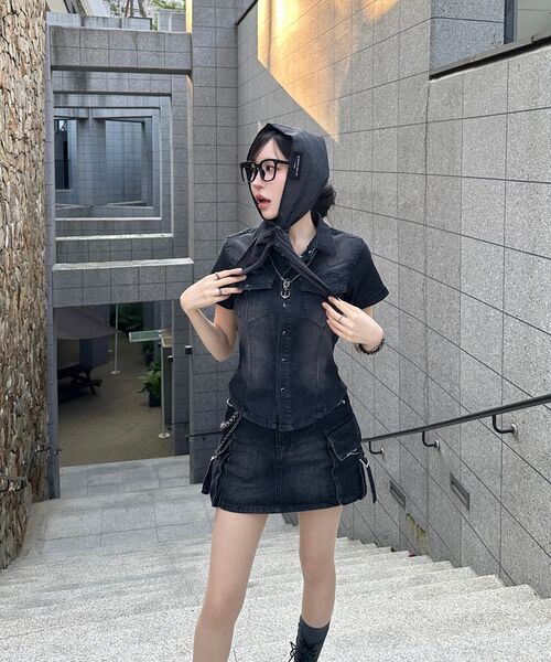 DECET WOMEN(デケット ウーマン)の「カーゴミニスカート DCSK004ブラックA(スカート・レディース・その他・X-SMALL/SMALL/MEDIUM)」の15枚目の写真