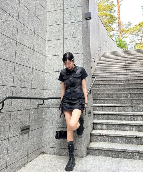 DECET WOMEN(デケット ウーマン)の「カーゴミニスカート DCSK004ブラックA(スカート・レディース・その他・X-SMALL/SMALL/MEDIUM)」の17枚目の写真