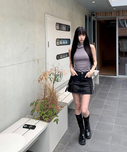 DECET WOMEN(デケット ウーマン)の「カーゴミニスカート DCSK004ブラックA(スカート・レディース・その他・X-SMALL/SMALL/MEDIUM)」の11枚目の写真