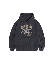 DYSFUNCT（ディスファンクト）の「CHAMPION STAR PIGMENT HOODIE (CHARCOAL)（パーカー）」