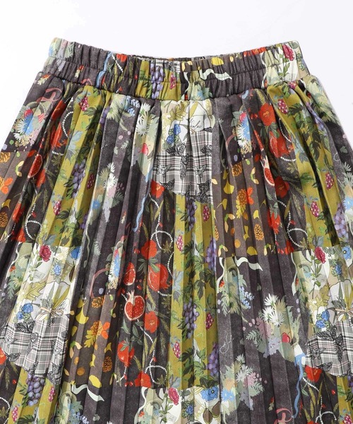 iS ScoLar（イズスカラー）の「553263：豊穣と繁栄柄スウェードポンチプリーツスカート（スカート・レディース・ボルドー/ブラック・M）」の21枚目の写真