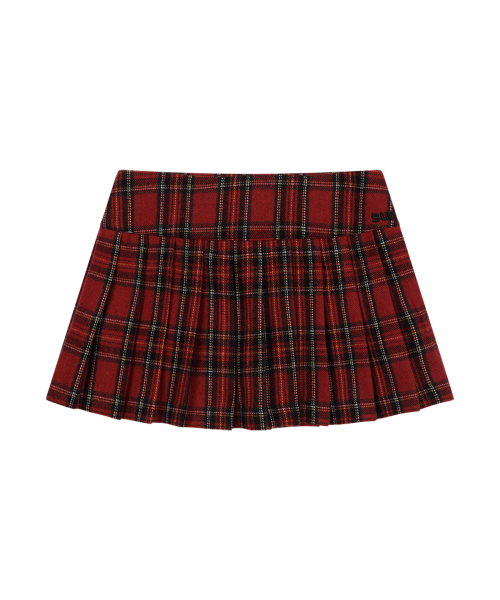 SUNDAY FRUIT MARKET(サンデーフルーツマーケット)の「SUN PLEATS SKIRT RED CHECK(スカート・レディース・その他・SMALL)」の2枚目の写真