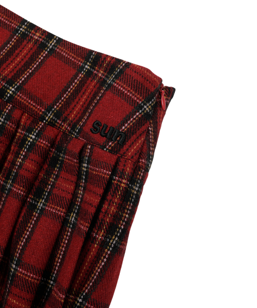 SUNDAY FRUIT MARKET(サンデーフルーツマーケット)の「SUN PLEATS SKIRT RED CHECK(スカート・レディース・その他・SMALL)」の4枚目の写真