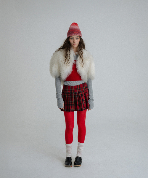 SUNDAY FRUIT MARKET(サンデーフルーツマーケット)の「SUN PLEATS SKIRT RED CHECK(スカート・レディース・その他・SMALL)」の7枚目の写真