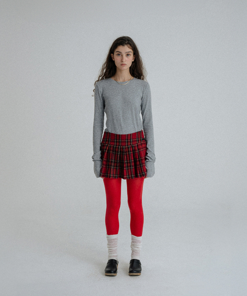 SUNDAY FRUIT MARKET(サンデーフルーツマーケット)の「SUN PLEATS SKIRT RED CHECK(スカート・レディース・その他・SMALL)」の8枚目の写真
