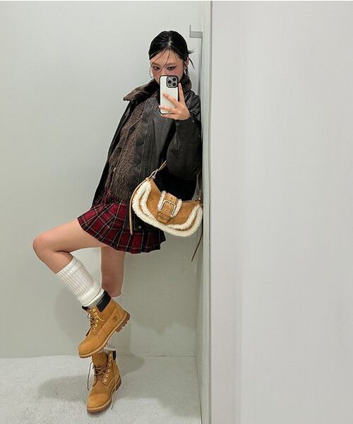 SUNDAY FRUIT MARKET(サンデーフルーツマーケット)の「SUN PLEATS SKIRT RED CHECK(スカート・レディース・その他・SMALL)」の14枚目の写真