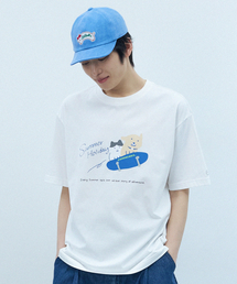 COMONINOZ（コモニノズ）の「[NINOZ x SOOBOOKZ] フライングボード Tシャツ [アイボリー]（Tシャツ/カットソー）」