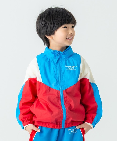 フード取り外し可】マルチカラーウィンドブレーカー（ナイロン