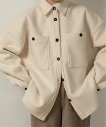 eim（エイム）の「embroidery big pocket shirt like coat / エンブロイダリービッグポケットシャツライクコート（その他アウター）」