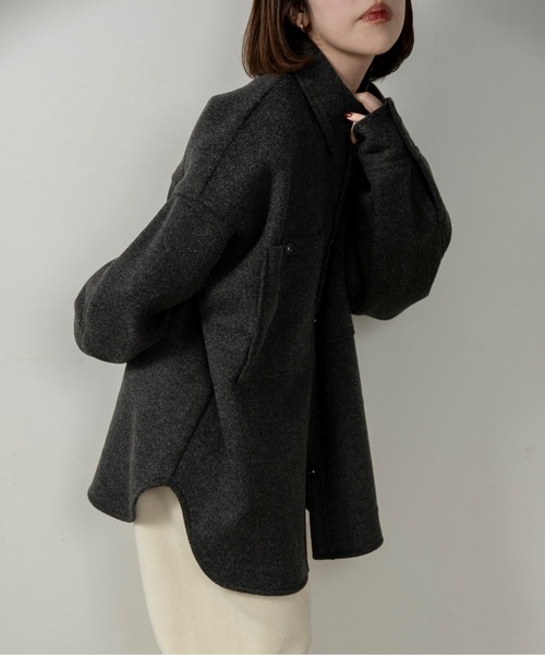 lawgy（ラウジー）の「embroidery big pocket shirt like coat / エンブロイダリービッグポケットシャツライクコート（その他アウター・レディース・ホワイト/クリーム/ブラック・FREE）」の22枚目の写真