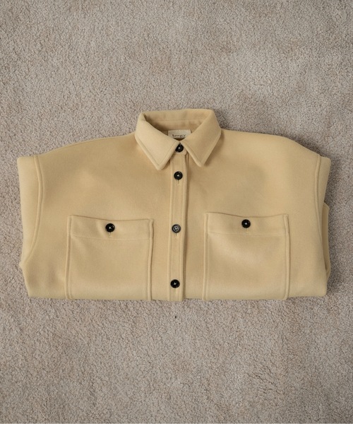 lawgy（ラウジー）の「embroidery big pocket shirt like coat / エンブロイダリービッグポケットシャツライクコート（その他アウター・レディース・ホワイト/クリーム/ブラック・FREE）」の19枚目の写真