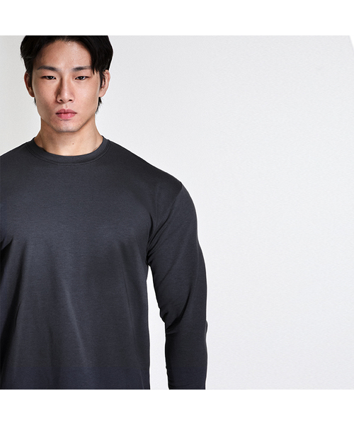 RVD(アールブイディー)の「無地クーリングワイドショルダーマッスルフィット長袖Tシャツ(チャコール)(Tシャツ/カットソー・メンズ・その他・LARGE/X-LARGE/2XL)」の1枚目の写真