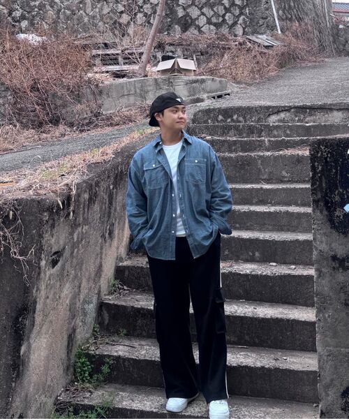 DECET（デケト）の「Chambray Over Shirt DCSH008Blue（シャツ/ブラウス・メンズ・その他・SMALL/MEDIUM/LARGE）」の11枚目の写真