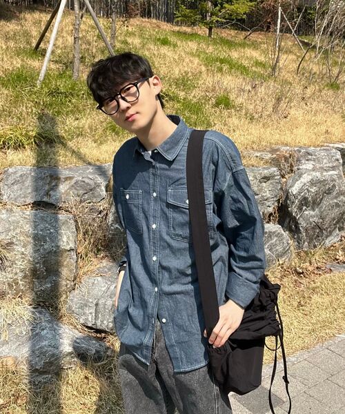 DECET（デケト）の「Chambray Over Shirt DCSH008Blue（シャツ/ブラウス・メンズ・その他・SMALL/MEDIUM/LARGE）」の13枚目の写真