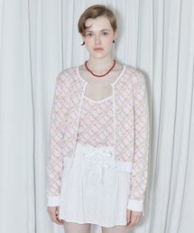 FLOWER PATTERN CARDIGAN (OFF WHITE)