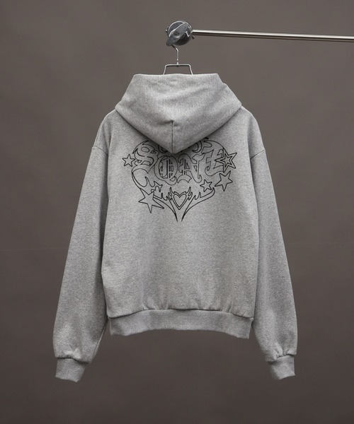 SEQUENZ（シークエンズ）の「【SEQUENZ/シークエンズ】TRIBAL HEART P/K（パーカー・メンズ・ブラウン/杢グレー/ブラック/サックスブルー・S/M/L）」の6枚目の写真