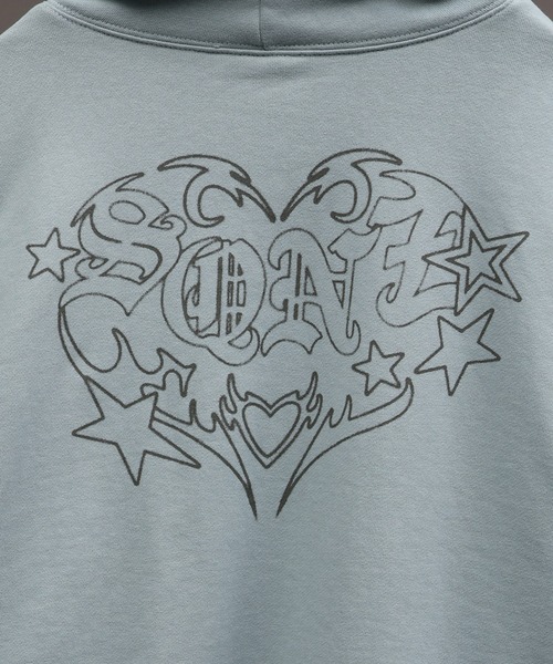 SEQUENZ（シークエンズ）の「【SEQUENZ/シークエンズ】TRIBAL HEART P/K（パーカー・メンズ・ブラウン/杢グレー/ブラック/サックスブルー・S/M/L）」の11枚目の写真