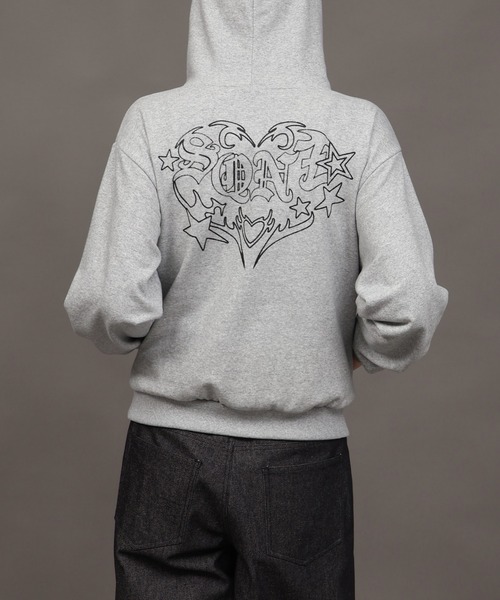 SEQUENZ(シークエンズ)の「【SEQUENZ/シークエンズ】TRIBAL HEART P/K(パーカー・メンズ・ブラウン/杢グレー/ブラック/サックスブルー・S/M/L)」の20枚目の写真