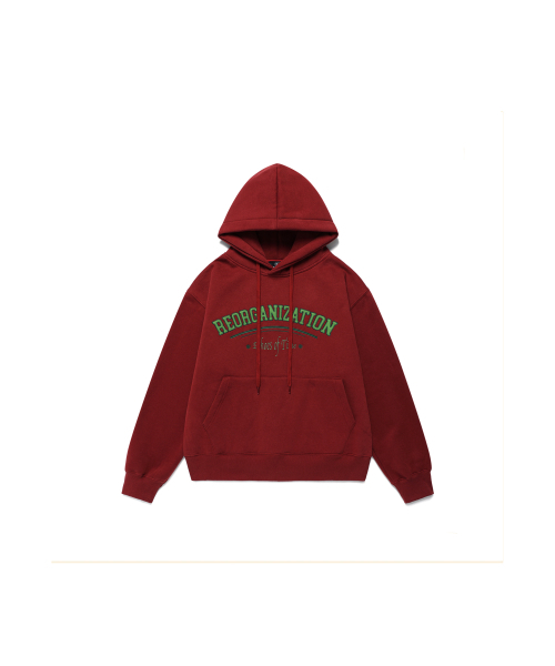REORG（リオルグ）の「EOT NEEDLEWORK LOGO HOOD BRICK RED（パーカー・レディース・その他・MEDIUM/LARGE）」の5枚目の写真