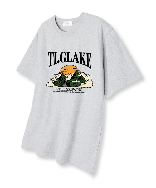 TI.GLAKE(ティーグレイク)の「グロイングオーバーサイズ半袖Tシャツライトグレー(Tシャツ/カットソー・メンズ・その他・LARGE/X-LARGE/XX-LARGE)」の1枚目の写真