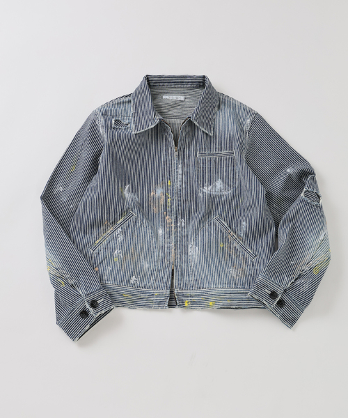 JOURNAL STANDARD(ジャーナルスタンダード)の「ヒッコリー ジップ アップ ワーク ジャケット(その他アウター・メンズ・サックスブルー・LARGE/MEDIUM)」の1枚目の写真