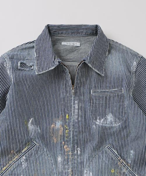 JOURNAL STANDARD(ジャーナルスタンダード)の「ヒッコリー ジップ アップ ワーク ジャケット(その他アウター・メンズ・サックスブルー・LARGE/MEDIUM)」の3枚目の写真