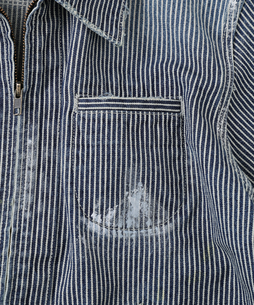 JOURNAL STANDARD(ジャーナルスタンダード)の「ヒッコリー ジップ アップ ワーク ジャケット(その他アウター・メンズ・サックスブルー・LARGE/MEDIUM)」の6枚目の写真