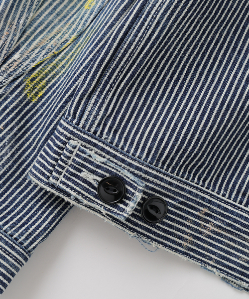 JOURNAL STANDARD(ジャーナルスタンダード)の「ヒッコリー ジップ アップ ワーク ジャケット(その他アウター・メンズ・サックスブルー・LARGE/MEDIUM)」の8枚目の写真