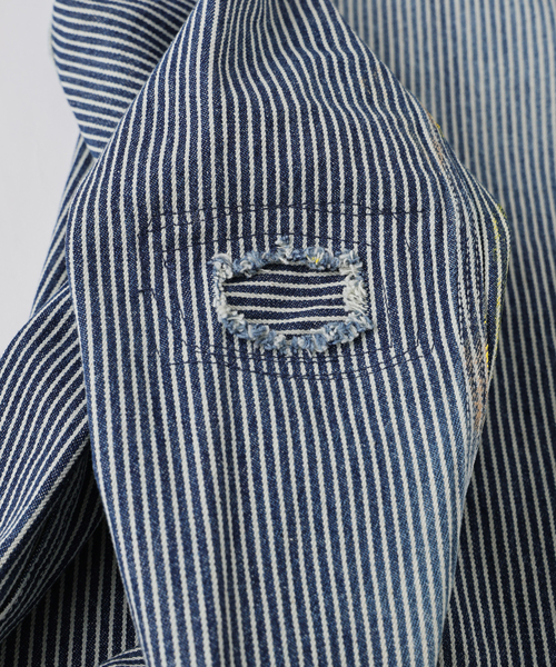 JOURNAL STANDARD(ジャーナルスタンダード)の「ヒッコリー ジップ アップ ワーク ジャケット(その他アウター・メンズ・サックスブルー・LARGE/MEDIUM)」の12枚目の写真