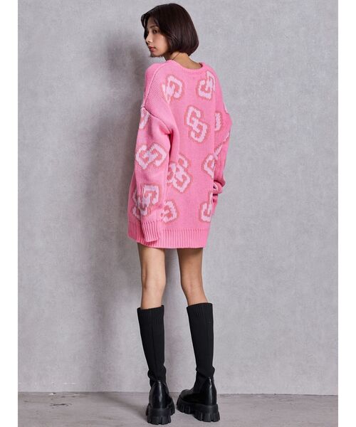 GYDA（ジェイダ）の「GG FRAME ニットトップス（ニット/セーター・レディース・ピンク/ブルー/オフホワイト/ブラック・FREE）」の14枚目の写真