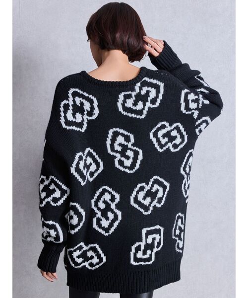 GYDA（ジェイダ）の「GG FRAME ニットトップス（ニット/セーター・レディース・ピンク/ブルー/オフホワイト/ブラック・FREE）」の16枚目の写真