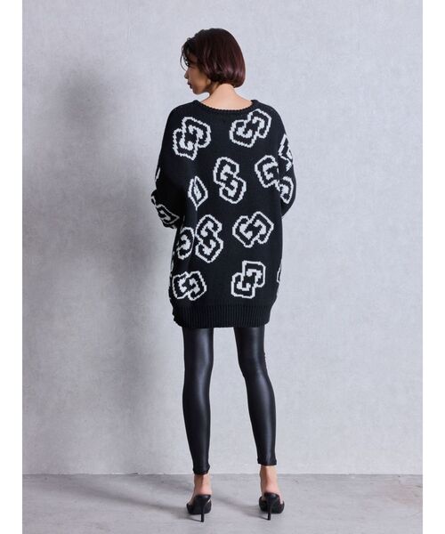 GYDA（ジェイダ）の「GG FRAME ニットトップス（ニット/セーター・レディース・ピンク/ブルー/オフホワイト/ブラック・FREE）」の18枚目の写真