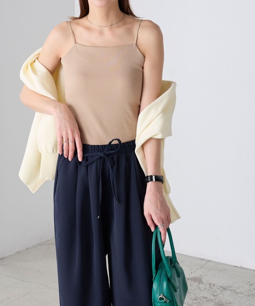 BONLECILL（ボンルシール）の「カップ付きバックオープンキャミソール（アジャスター付き）（キャミソール・レディース・モカ/ベージュ/ネイビー/オレンジ/ミント/ブラウン/レッド/ピンク/アイボリー/ブラック/チャコールグレー/ブルー・S/M/L/LL）」の19枚目の写真