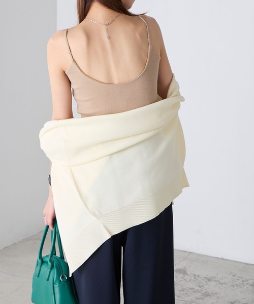 BONLECILL（ボンルシール）の「カップ付きバックオープンキャミソール（アジャスター付き）（キャミソール・レディース・モカ/ベージュ/ネイビー/オレンジ/ミント/ブラウン/レッド/ピンク/アイボリー/ブラック/チャコールグレー/ブルー・S/M/L/LL）」の21枚目の写真