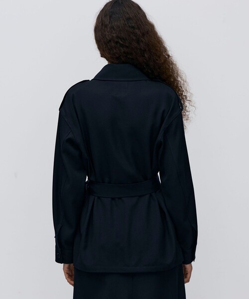 BACCA（バッカ）の「ウールギャバジン ダブルパッチポケットジャケット（シャツ/ブラウス・レディース・ネイビー・34/36）」の5枚目の写真
