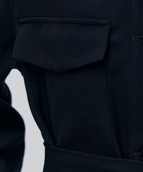 BACCA（バッカ）の「ウールギャバジン ダブルパッチポケットジャケット（シャツ/ブラウス・レディース・ネイビー・34/36）」の9枚目の写真