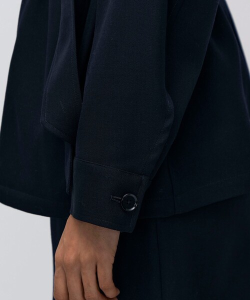 BACCA（バッカ）の「ウールギャバジン ダブルパッチポケットジャケット（シャツ/ブラウス・レディース・ネイビー・34/36）」の10枚目の写真