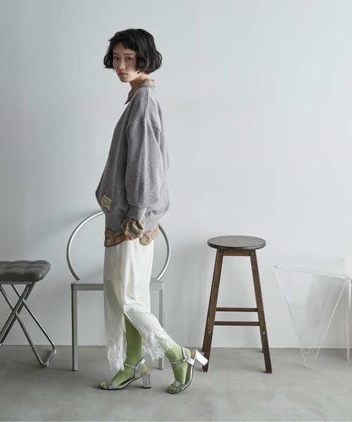 THE YOn（ザヨン）の「レースヘムベロアナロースカート（スカート・レディース・オフホワイト/イエロー/モカ・FREE）」の20枚目の写真